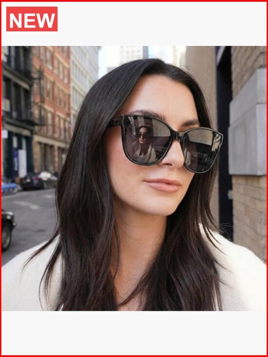 Polarized Oversized Cat Eye Sunglasses UV400 Protection Lightweight Retro main image 6